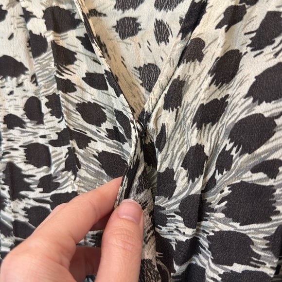 Sea New York Leo Animal Print Wrap Midi Dress Size 0 - Picture 7 of 11